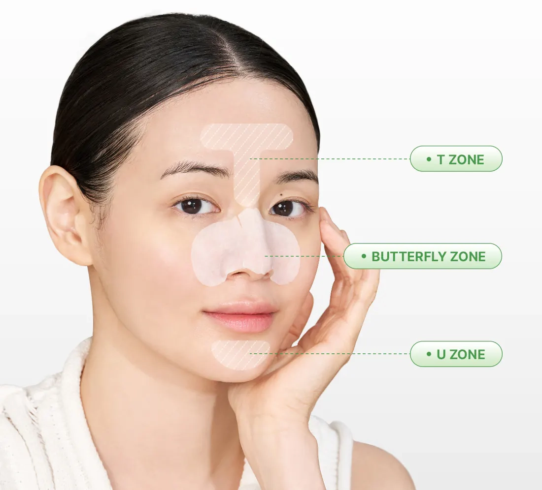 Зони використання Dr. Althea Premium Quick Step Sebum Cleanser