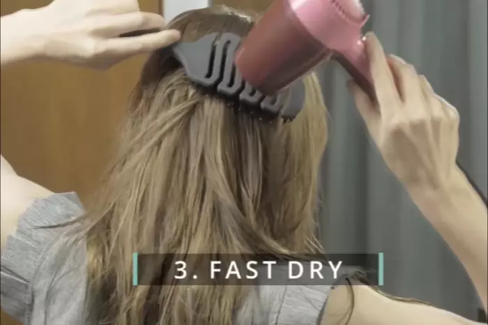 Сушка волос продувной скелетной щеткой SPAKLEAN Amazing Flex Brush