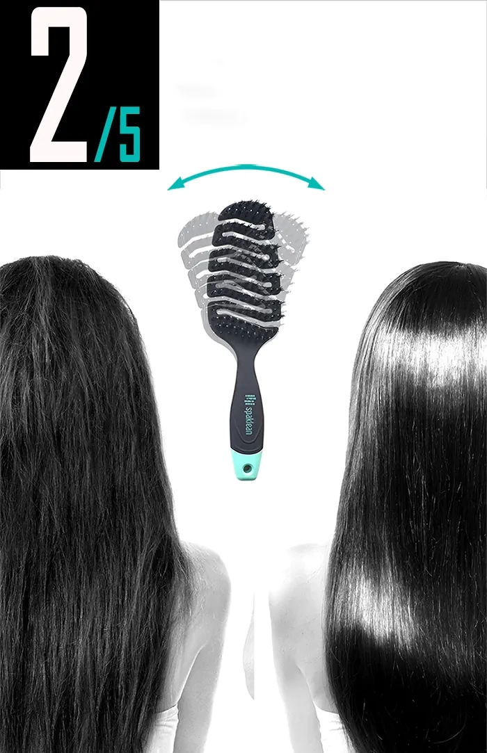 Распутывание волос щеткой SPAKLEAN Amazing Flex Brush