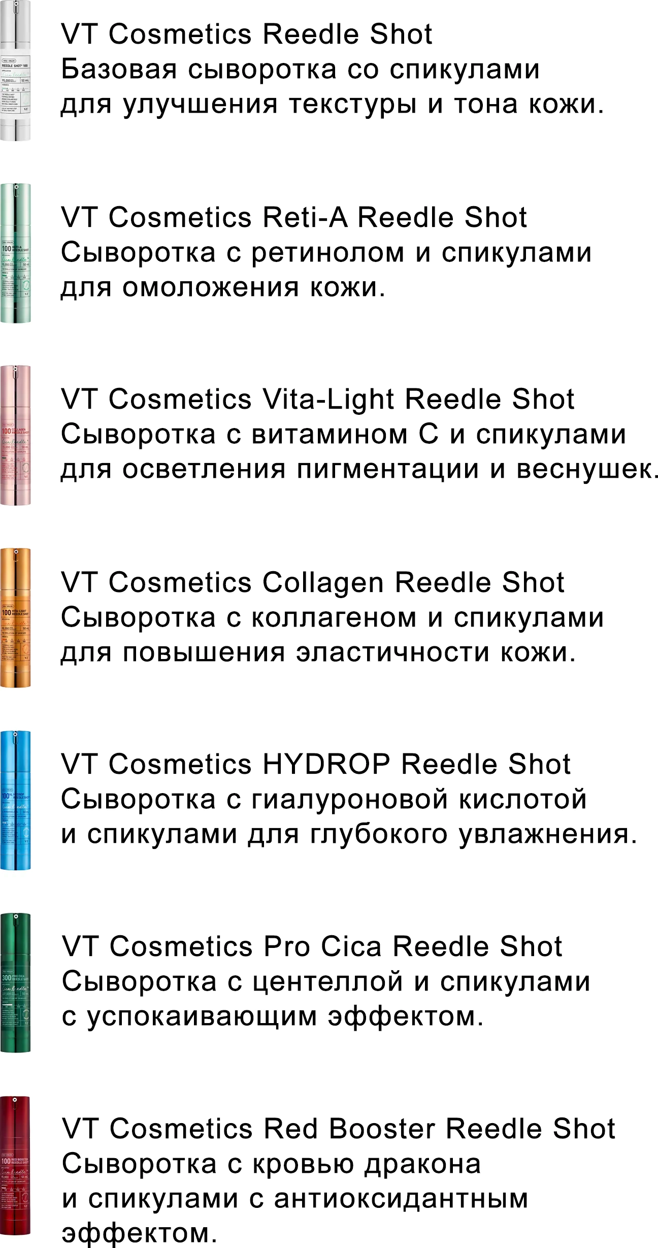 Все сыворотки VT Cosmetics Reedle Shot