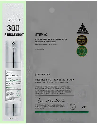 Шаг 1 двухэтапной маски VT Cosmetics Reedle Shot 300 2-Step Mask